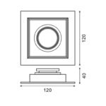 Aro Cardan Aras Para Modulo/gu10/mr16 - Imagen 2