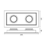 Aro Cardan Aras Doble Para Modulo/gu10/mr16 - Imagen 2