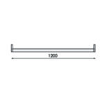 Soporte para tubo LED 1200 mm - Conexión un lado - Imagen 2