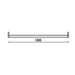 Soporte para tubo LED 1500 mm - Conexión un lado - Imagen 2