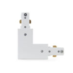 Conector en L Para Carril Bifásico  Blanco - DSC - Imagen 2