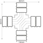 Conector para Tira 10MM 12V/24V RGB Tipo X - DSC - Imagen 2