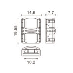 Conector de Hipopótamo para Tira LED  IP20 10MM 2PIN - DSC - Imagen 2