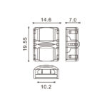Conector de Hipopótamo para Tira LED IP20 10MM 3PIN - DSC - Imagen 2