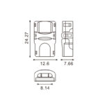 Conector de Hipopótamo para Tira LED y cable IP65 8MM 2PIN - DSC - Imagen 2