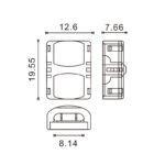 Conector de Hipopótamo para Tira LED IP65 8MM 2PIN - DSC - Imagen 2