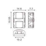 Conector de Hipopótamo para Tira LED IP65 10MM 2PIN - DSC - Imagen 2