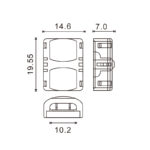 Conector de Hipopótamo para Tira LED IP65 10MM 3PIN - DSC - Imagen 2