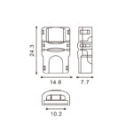 Conector de Hipopótamo para Tira LED y cable IP65 10MM 4PIN - DSC - Imagen 2