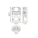 Conector de Hipopótamo para Tira LED y cable IP65 12MM 5PIN - DSC - Imagen 2