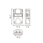 Conector de Hipopótamo para Tira LED  y cable IP65 12MM 6PIN - DSC - Imagen 2