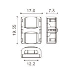 Conector de Hipopótamo para Tira LED IP65 12MM 6PIN - DSC - Imagen 2