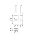 Conector intermedio con cable para Tira LED IP68 10MM out 8MM in 2PIN - Imagen 2