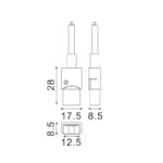 Conector intermedio con cable para Tira LED IP68 12MM out 10MM in 2PIN - Imagen 2