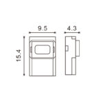 Conector UltraMini para Tira 8MM 12V/24V Monocolor a cable de 2 hilos - Imagen 2
