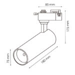 Foco LED para carril Black Aras 30W Monofásico CCT - Imagen 2