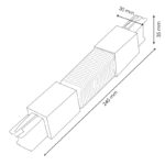 Conector Flexible Blanco para Carril Trifásico - Imagen 2