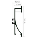 Perfil de aluminio SwinSuit para empotrar 12/24V 2 metros - DSC - Imagen 2