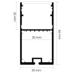 Perfil de aluminio Fint 12/24V 2 metros - DSC - Imagen 2