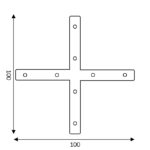 Conector plano en X - Imagen 2