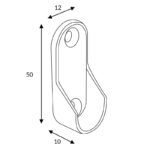 Tapa metálica para extremos de perfil led armarios - Pack 2 - Imagen 2