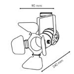 Foco portalámparas GU10 para carril Movie Monofásico - Imagen 2