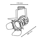 Foco portalámparas E27 para carril Movie Monofásico - Imagen 2