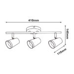Aplique de techo GU10 Country 3 Focos - DSC - Imagen 2
