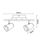 Aplique de techo GU10 City 2 Focos - DSC - Imagen 2