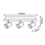 Aplique de Techo GU10 City 3 Focos - DSC - Imagen 2