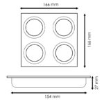 Aro Empotrable 4L para módulo Cobfix 10W - Imagen 2