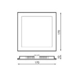 Panel LED Cuadrado Niquel 12W CCT - Imagen 2