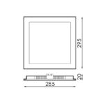 Panel LED Cuadrado Niquel 25W CCT - Imagen 2