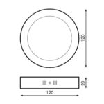 Panel de Superficie Níquel Circular 6W CCT - Imagen 2