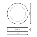 Panel de Superficie Níquel Circular 20W CCT - Imagen 2