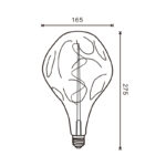 Bombilla LED Filamento Espiral E27 A165 4W Ámbar - Imagen 2