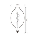 Bombilla LED Filamento Espiral E27 BT180 4W Ámbar - Imagen 2