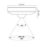 Detector de Movimiento PIR Mini 360º Superficie - Imagen 2
