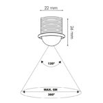 Detector de movimiento Mini PIR 360º Empotrable - Imagen 2