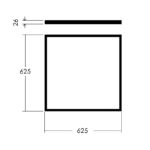 Marco de empotrar de Panel 60X60 Blanco - Imagen 2