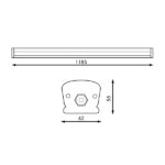 Regleta LED SlimLine Garaz 50W IP65 1200 mm - Imagen 2