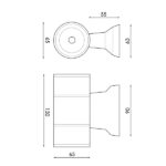 Aplique de pared LED Tube White 2X3W IP54 - Imagen 2