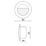 Baliza LED Circle Empotrable 3W IP54 - Imagen 2