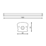Regleta LED SlimLine Garaz 60W IP65 1500 mm - Imagen 2