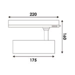 Foco LED para carril Lepsie 32W Trifásico No Flicker - DSC - Imagen 2
