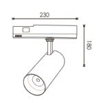 Foco LED para carril Milan 30W Trifásico - DSC - Imagen 2