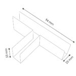 Unión en T Horizontal para Carril Magnético Serie 20mm - DSC - Imagen 2