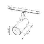Foco Led Fint 7W Para Carril Magnético Blanco 48V Serie 20mm - DSC - Imagen 2