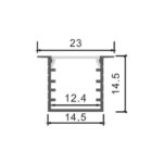 Perfil de aluminio Tued - 2 metros - Imagen 2