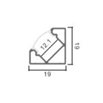Perfil de aluminio Kopep Lacado Negro - 2 metros - Imagen 2